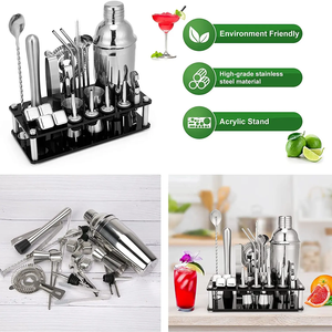 Bộ cho thanh mixology bartender Kit thép không gỉ trộn nước giải khát tùy chỉnh thanh công cụ bartender thiết lập 24 cái thanh công cụ Kit - Product Image 3