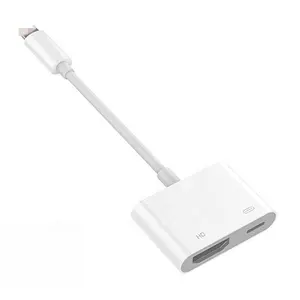 apple digital av adaptor HDMI Suppliers-Konverter AV Digital Adaptor Lampu Ke HD, Konektor Kabel Keluar HD 4K Ke 1080P HD untuk iPhone X/11/8P/6S/7P/iPad Air/IPod