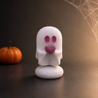 Ensemble de figurines fantômes d'Halloween en marbre blanc rotatif, sculptées à la main, ornement de statue, vente en gros, directement de l'usine pour la décoration de bureau à domicile