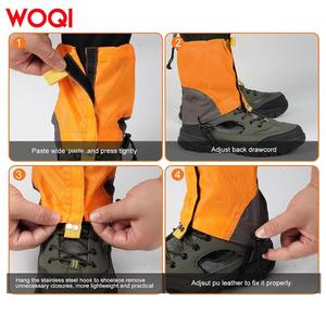 Polainas de Senderismo WOQI Naranja 42X55cm Impermeables Ajustables Unisex Protección para Exteriores para Botas y Zapatos de Senderismo - Product Image 3