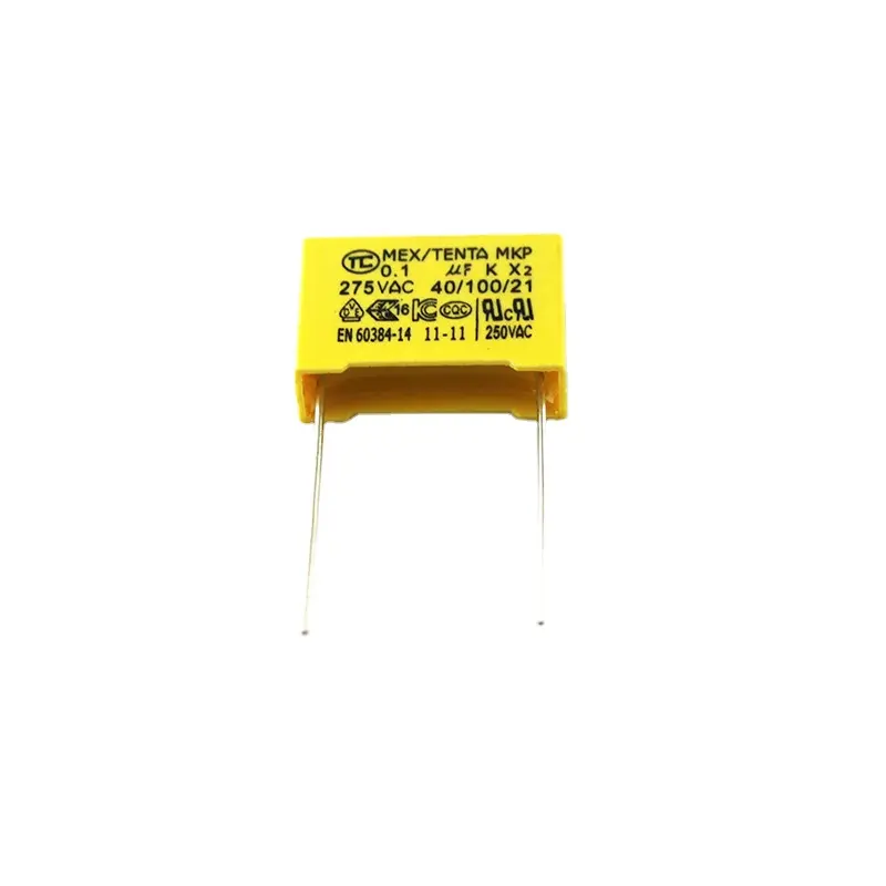 Box type (yellow) 0.1uF 275v metallized mkp film capacitor x2 with special safety capacitors