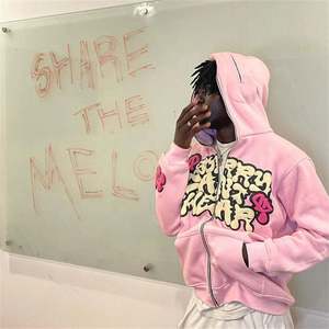 Sudadera con capucha con cremallera completa de gran tamaño de alta calidad personalizada para hombres-Ropa de calle de otoño Algodón Poliéster Puff Impresión Patrón de letras con capucha - Product Image 4