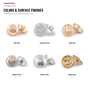 Boutons à tige de style vintage en laiton et acier inoxydable écologiques avec logo personnalisé en relief pour vêtements, uniformes et vêtements d'extérieur - Product Image 5
