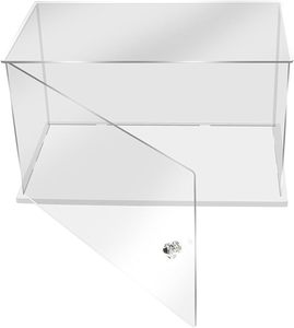 4x4x4 "<span class=keywords><strong>vitrine</strong></span> acrylique transparente porte anti-poussière Base blanche présentoir support <span class=keywords><strong>vitrine</strong></span> objets de collection souvenirs <span class=keywords><strong>Figurines</strong></span> 12 taille - Product Image 6