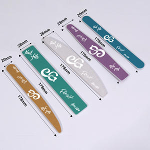 EG 定制印刷可水洗可重复使用/耐用指甲锉专业磨甲板 80/80 100/150 180 240 粒度双面 OEM - Product Image 6