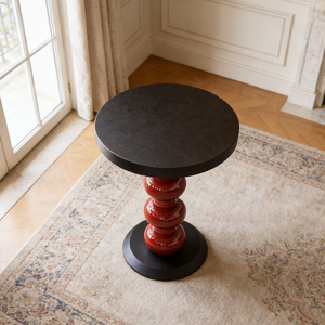 Table basse ronde moderne, table d'appoint pour <span class=keywords><strong>salon</strong></span>, décoration intérieure, mobilier, plateau noir, design unique avec base en forme de boule - Product Image 2