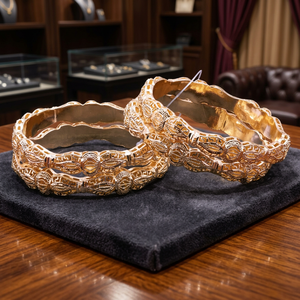Gold Plated Forming <b>Bangles</b>, Fashion <b>Bangles</b>, Traditional Custom Gold <b>Bangles</b>, <b>Copper</b> & Brass, Gold Filled Jewelry Oro Joyeria. - Product Image 5