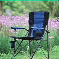 Chaise de camping pliable en fer durable avec porte-gobelet et sac de rangement, en tissu Oxford écologique, pour usage multiple (école, parc)