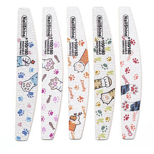 Lima de uñas gruesa de grano 100/180 cebra, <span class=keywords><strong>escofina</strong></span> de papel de esmeril de doble cara, patrón recto, diseños impresos, lima de uñas adhesiva desechable - Product Image 5