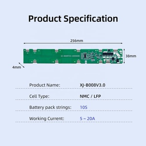 Placa de Protección de Batería de Litio XJ <span class=keywords><strong>BMS</strong></span> 10S <span class=keywords><strong>36V</strong></span> <span class=keywords><strong>15A</strong></span> 20A con Diferentes Puertos para Scooter Eléctrico, Bicicleta, Paquete de Baterías 18650 - Product Image 6
