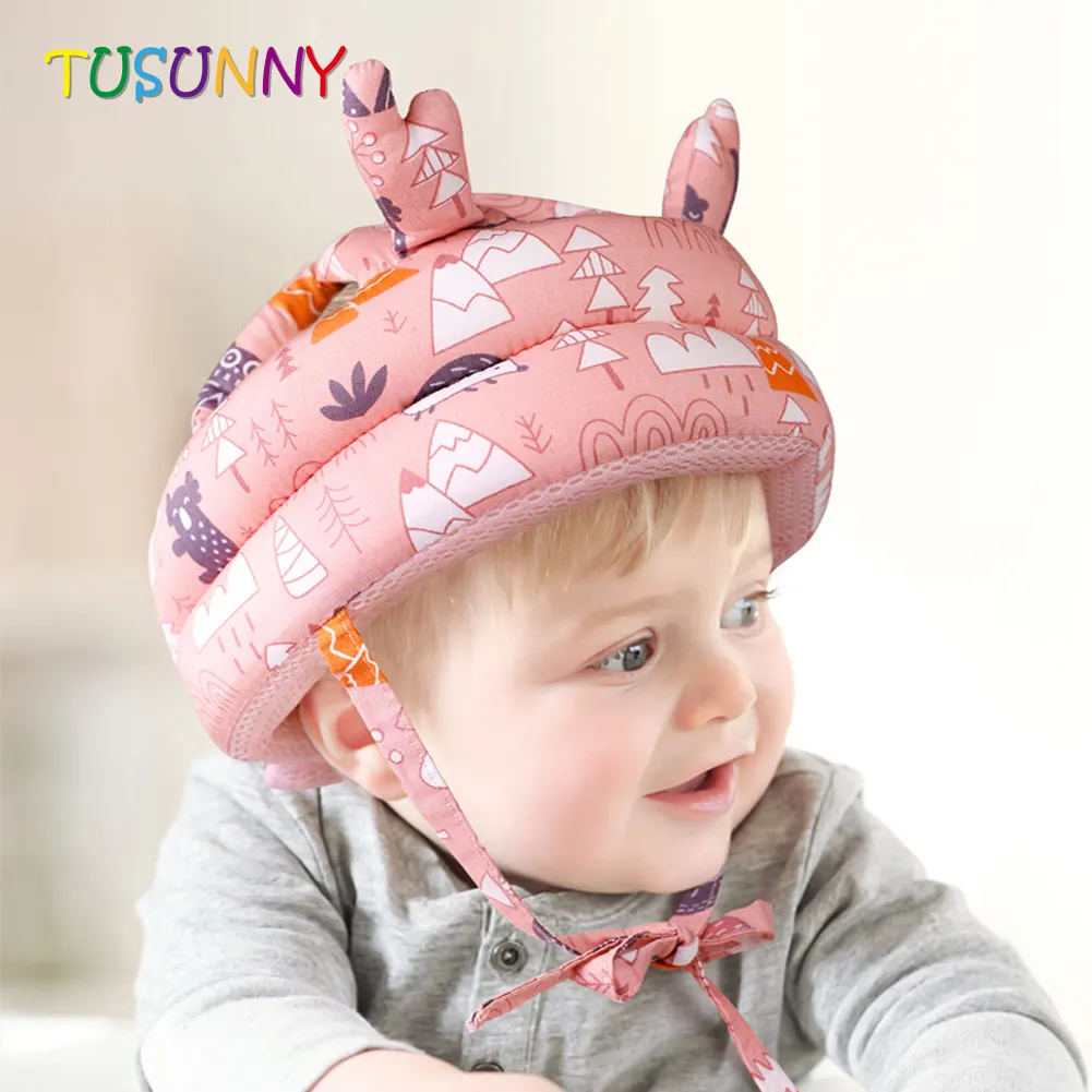 Toddler Infant Safety Helmet Baby Hat Helmets Learn To Walk Hat Baby Protective Play Helmet Soft Comfortable Harnesses