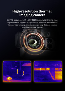 C14 Four Light 100x Thermal Imaging 1200m Laser Ranging 500W Three Axis <b>Gimbal</b> Drone Camera for Drone UAV - Product Image 6