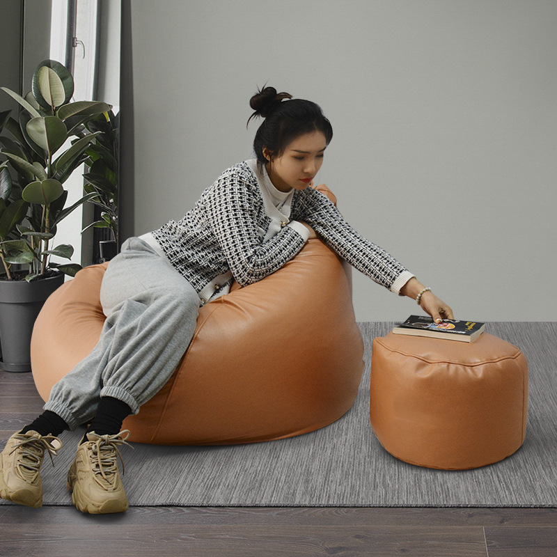 Xingtuo Leather and fabric Chair Beanbag Unfilled Cover lazy relax comfortable floor Sofa Storage Bean Bag chair