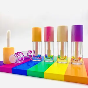Clear Lip gloss tube Transparent Acrylic Cosmetic Empty Tube Custom Logo empty lip gloss tubes