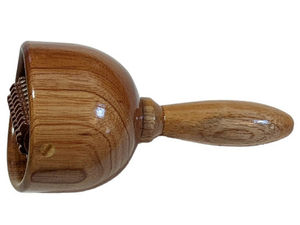 Alta Qualidade Cedro Madeira Handle Gua Sha Massageador Cor Natural Handmade Luxo Madeira Terapia Copo Sueco com Rolo - Product Image 2