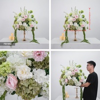 Centre de table floral en soie, bouquet de fleurs artificielles, décoration de table pour réception de mariage, fête
