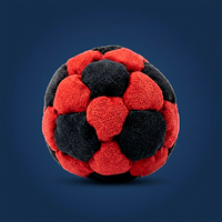 Ballon Hacky Sack Professionnel 32 Panneaux en Daim pour Jonglage et Coupes de Pied, Ballon de Footbag d'Extérieur Souple et Durable