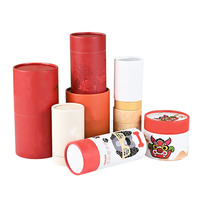 Caja Cilíndrica de Papel Recubierto Reciclable con Logotipo Personalizado al por Mayor para Cosméticos y Aceites Esenciales con Impresión Desvanecedora