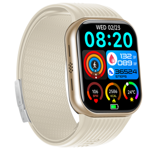 Meilleure montre connectée carrée en silicone avec pompe à air magnétique, affichage AMOLED, suivi en temps réel de la tension artérielle et de la fréquence cardiaque <span class=keywords><strong>pour</strong></span> - Product Image 2