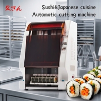 Machine à découper les rouleaux de sushi électrique automatique en acier inoxydable avec protection de sécurité, lame longue et tranchante, équipement facile à nettoyer