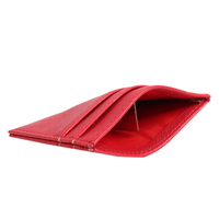 Dompet tempat kartu kulit PU paten ramping minimalis Logo kustom tempat kartu kredit pabrik langsung grosir