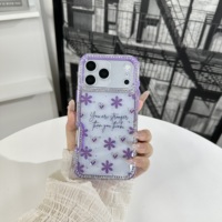 Étui de téléphone antichoc en TPU+PC avec motif imprimé coloré en époxy et diamants brillants pour REDMI NOTE 17 PRO MAX 5G 17 4G/5G