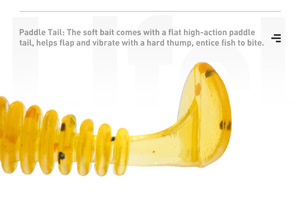 WildTrek OEM 35mm 0.7g Micro Paddle Tail Grub Nervuré en PVC, Mini Leurre Souple <span class=keywords><strong>pour</strong></span> <span class=keywords><strong>Truite</strong></span>, Panfish, Perche et Pêche en Eau Douce - Product Image 5