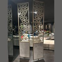 Panneau décoratif en métal découpé au laser sur mesure, style européen contemporain, mobile, écran de séparation de pièce à coque mince