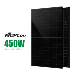 แผงโซลาร์เซลล์โมโนคริสตัลไลน์ Topcon Solar Bifacial Dual Glass 450W 440W 430W สีดำทั้งหมด ที่ดีที่สุดในโลก - Product Image 6