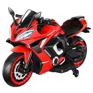 Fabrika Satışı Çocuklar İçin Büyük Elektrikli Motosiklet 12V7Ah Akülü Uzaktan Kumandalı LED Işıklı 2 Motorlu Çocuk Binilebilir Araba - Product Image 6