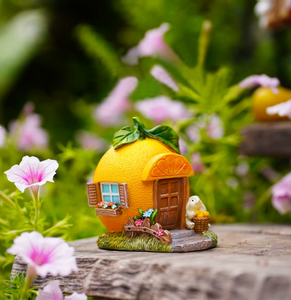 Maison miniature créative Orange Cottage, décoration de jardin, bonsaï, maison en forme de gland, ornement de bureau, cadeau d'anniversaire pour un ami - Product Image 6