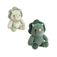 Jouets en peluche dinosaures verts lestés personnalisés, chauffables, remplis de graines d'herbes aromatiques et de fleurs de lavande pour micro-ondes