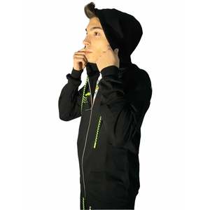 Lotto Men's Sweatshirt LTU259 <b>Black</b> Full <b>Zip</b> <b>Hoodie</b> Sportwear - Product Image 2