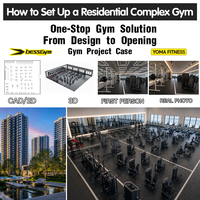 Solution complète pour centre de fitness de complexe résidentiel : équipement de musculation commercial complet pour salle de sport de grande taille, fabriqué en Chine