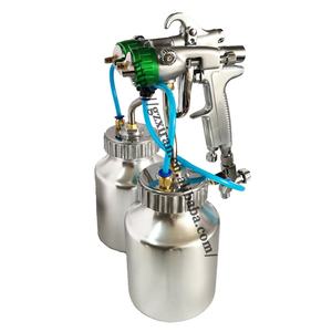 1.3Mm Kaliber Dubbele Kop Spuitpistool Twee-Component Spray Paint <span class=keywords><strong>Gun</strong></span> Met <span class=keywords><strong>2</strong></span> Lagere Potten, innerlijke Druk Dubbele-Head Spuitpistool - Product Image 1
