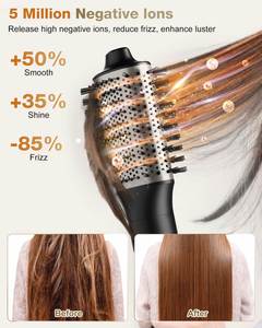 Popular <b>Cheap</b> 1000W Ceramic Hot Air Hair Dryer Brush Styler Comb Straightener Negative Ion Technology for Household Hotel Use - Product Image 4