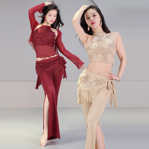 Nouvel ensemble sexy de <span class=keywords><strong>danse</strong></span> orientale avec haut à paillettes et pantalon, tenue d'entraînement pour la <span class=keywords><strong>danse</strong></span> du ventre, ensemble 4 pièces pour femmes - Product Image 1