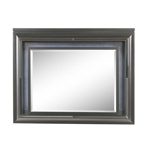 Db Sawyer Led <b>Mirror</b> Square Metallic Gray Wall Mounted Touch Switch Bathroom Use Modern Design - Product Image 4