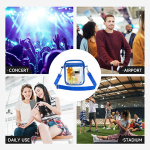 30s 두께 투명 PVC 가방 2022 경기장 승인 PVC 크로스 바디 메신저 지갑 다른 색상 투명 어깨 슬링 가방 - Product Image 6