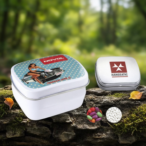 Scatola di Latta per Caramelle Novol con Design di Auto Classica per Uso Promozionale - Product Image 3