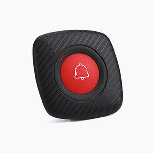 Bouton d'appel intelligent sans fil pour soignant, alerte d'appel infirmier par vibration pour personnes âgées/patients/handicapés à domicile, 1 récepteur au poignet - Product Image 1