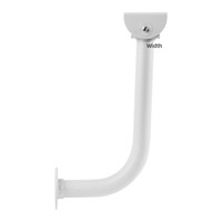 Soporte de seguridad de pared en forma de L de gran diámetro personalizado de aleación de aluminio 2026 con soporte de pico de pato para carcasa de cámara