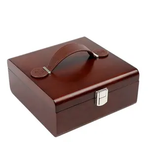 中式国际象棋套装带木箱产品带铰链盖豪华木制礼品盒