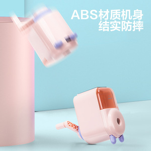 Deli Pencil Sharpener 0642D Manual Hand Crank For Kids School Use Pink With Large Diameter 12mm - Product Image 2