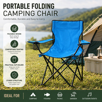 Chaise de plage pliable portable, chaise de camping légère pour l'extérieur avec porte-gobelet, 1,8 kg, tissu Oxford 600D recyclable pour le Royaume-Uni et la France