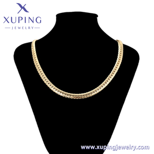 Conjunto <span class=keywords><strong>de</strong></span> Joyería XUPING, Collar y Pulseras <span class=keywords><strong>de</strong></span> Cadena Chapadas en Oro <span class=keywords><strong>de</strong></span> 14K, Estilo Simple y Moderno - Product Image 6