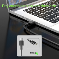 Chargeur USB C pour ordinateur portable 65W 45W compatible avec les ordinateurs portables et les Chromebook Lenovo, adaptateur secteur USB Type C