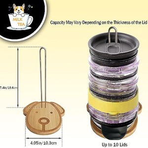 Vente en gros Boîte de rangement amovible en bambou pour couvercle de tasse Support de cuisine pour la maison et organisateur d'armoire pour céréales pour la cuisine - Product Image 4