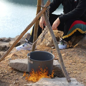 Outdoor Camping Tripod Hook Chain Portable Cooking Gear For Fire Pit <b>Stove</b> Use - Product Image 2