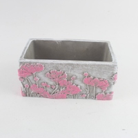 Nouveau design d'usine : Pot décoratif en ciment gris pour serre, idéal pour la présentation de fleurs et plantes à la maison (vente en gros)